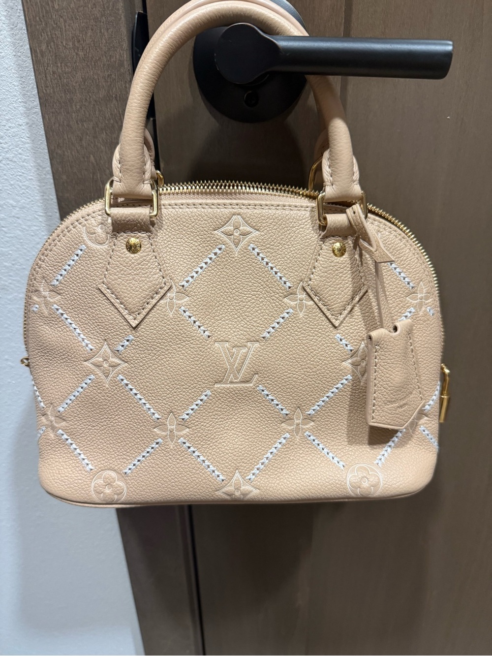 Louis Vuitton Beige Monogram Alma-Style Top Handle Bag